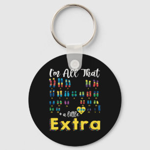 Trisomy 21 Xy Extra Chromosome Boy World Down Synd Key Ring