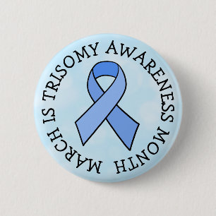 Trisomy Awareness Ribbon Button