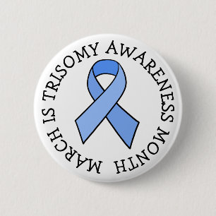 Trisomy Awareness Ribbon Button