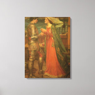 Tristan and Isolde by John William Waterhouse Canvas Print