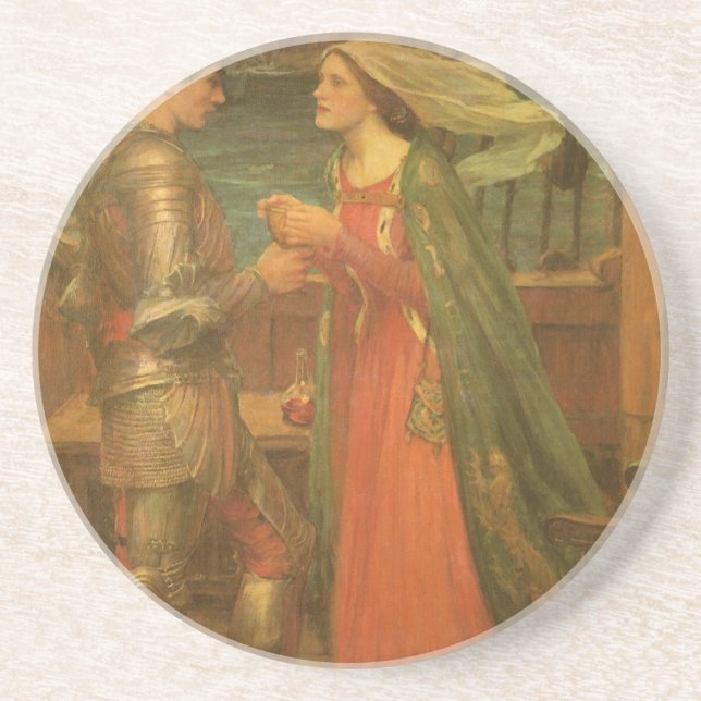 Tristan and Isolde by John William Waterhouse Coaster (Front)