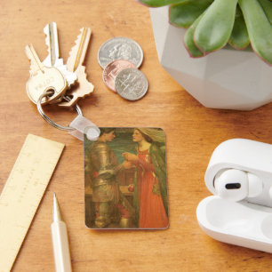 Tristan and Isolde by John William Waterhouse Key Ring
