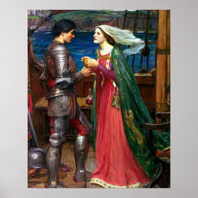 Tristan and Isolde, c. 1916 by John Waterhouse Poster (Front)