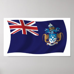 Tristan Da Cunha Flag Poster Print