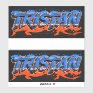 Tristan First Name Graffiti Sticker