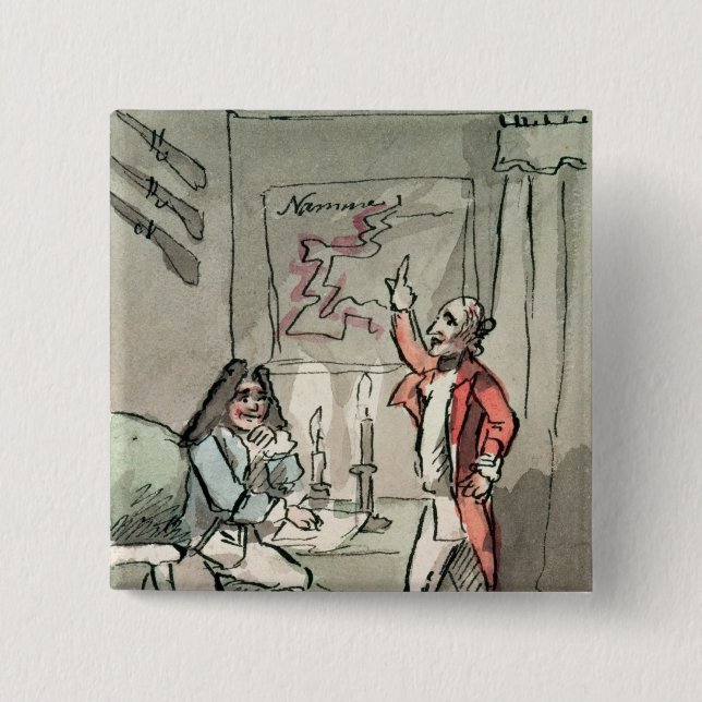 Tristram Shandy, 1786 15 Cm Square Badge (Front)