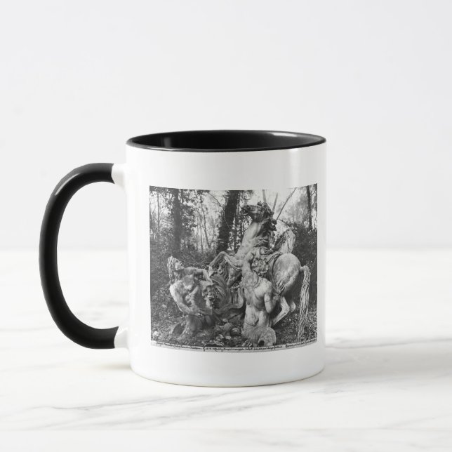 Tritons grooming two horses of the sun in grove mug (Left)