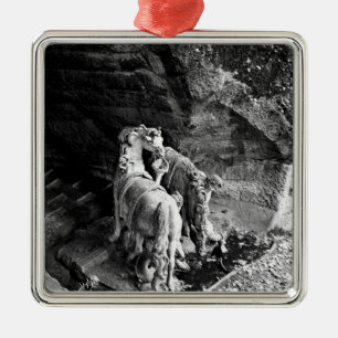 Tritons watering the horses of the sun metal tree decoration