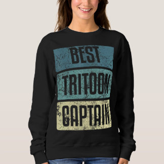 Tritoon Best Captain Boat Sayings Sweatshirt