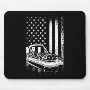 Tritoon Boat Boating - American Tritoon Captain Mouse Pad