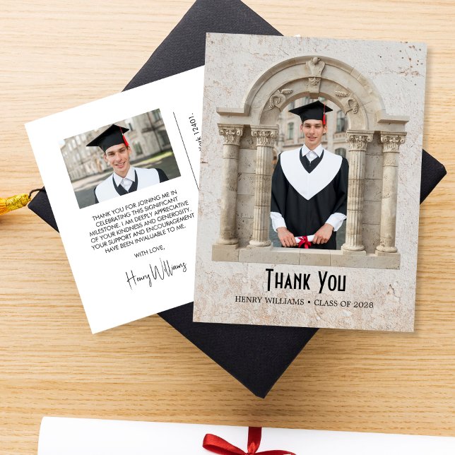 Triumph Arch Graduation Thank You Postcard (Creator Uploaded)