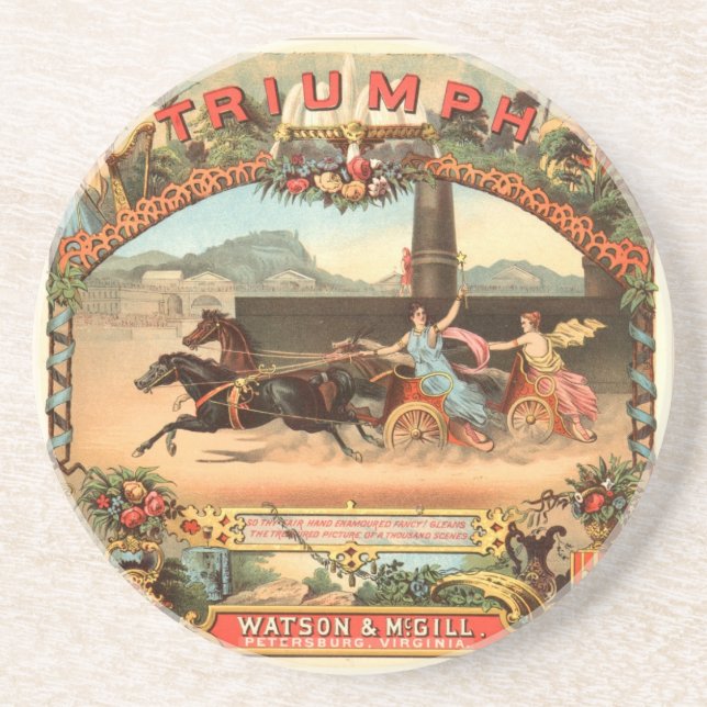 Triumph Harness Racing - Cigarette Advertising Tra Coaster (Front)