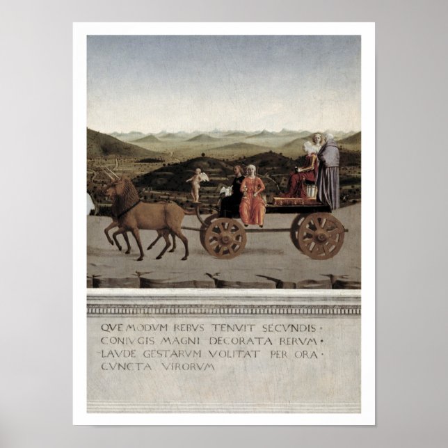 Triumph of Battista Sforza, Duchess of Urbino. Bat Poster (Front)