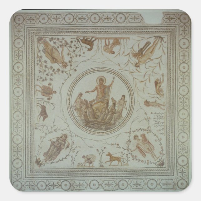 Triumph of Neptune and the Four Seasons Square Sticker (Front)