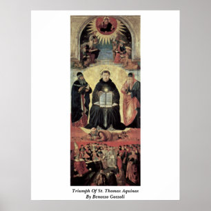 Triumph Of St. Thomas Aquinas By Benozzo Gozzoli Poster