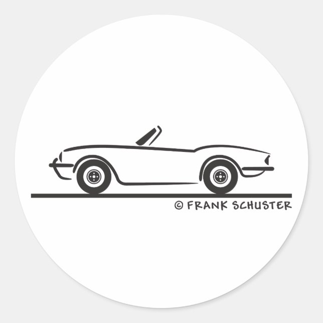 Triumph Spitfire Classic Round Sticker (Front)