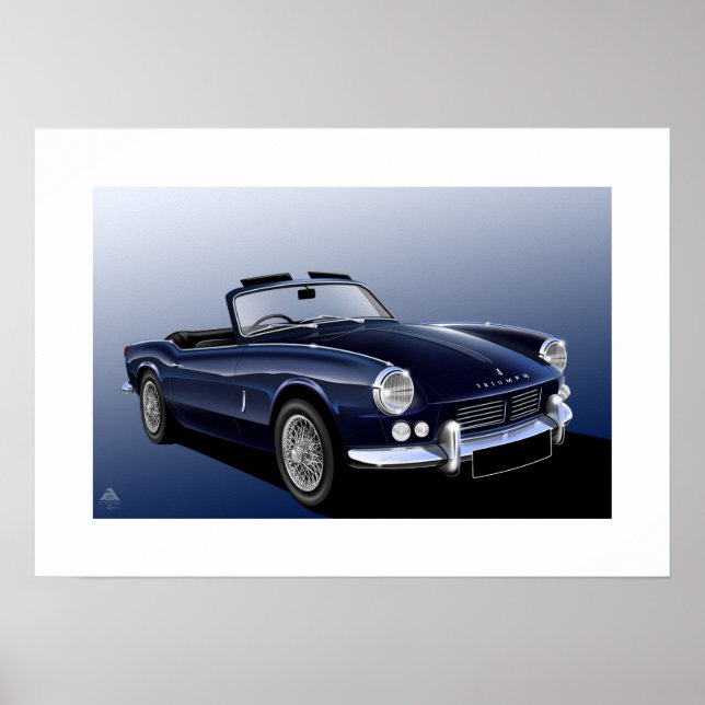 Triumph Spitfire Poster Illustration (Front)