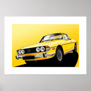 Triumph Stag Poster illustration