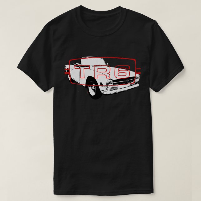 Triumph TR6 1970s classic sports monoblock white w T-Shirt (Design Front)