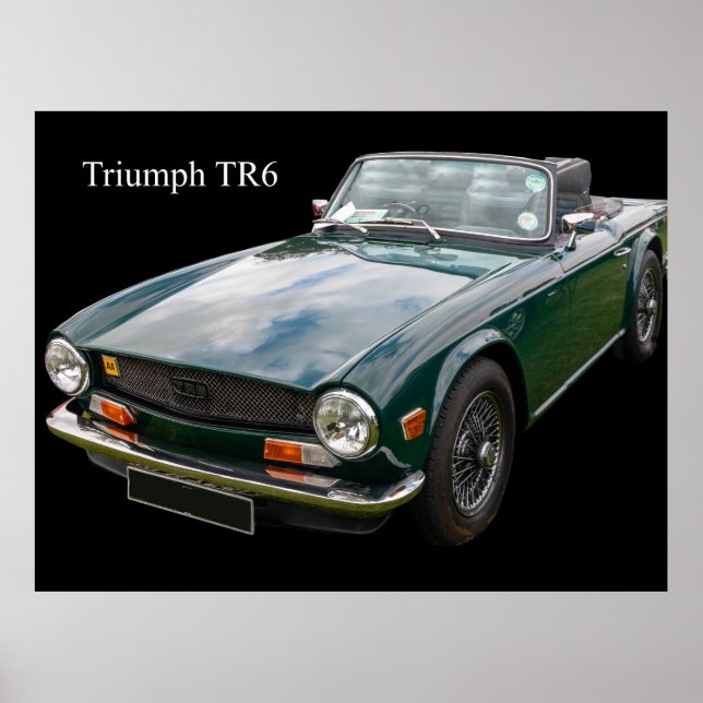 Triumph TR6 Sports Car Poster (Front)