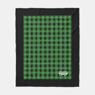 Triumph TR7 - Green Tartan / Plaid Fleece Blanket