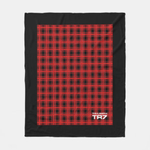 Triumph TR7 - Red Tartan / Plaid Fleece Blanket