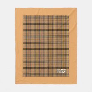 Triumph TR7 - Tan Tartan / Plaid Fleece Blanket