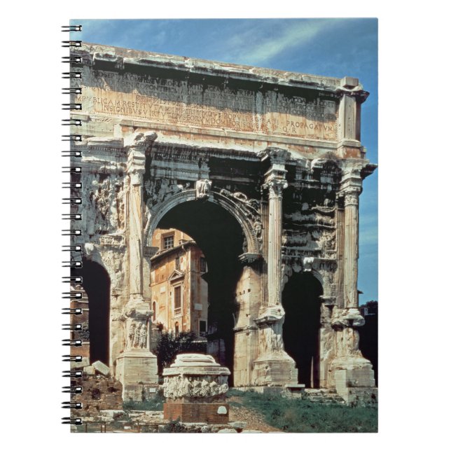 Triumphal Arch of Septimius Severus, dedicated in Spiral Notebook (Front)