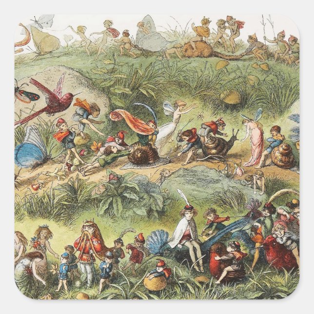Triumphal March of The Elf King, Fairies,Goblins  Square Sticker (Front)
