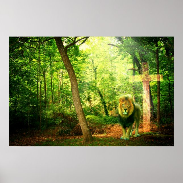 Triumphant King (Lion Christian Art) Poster (Front)