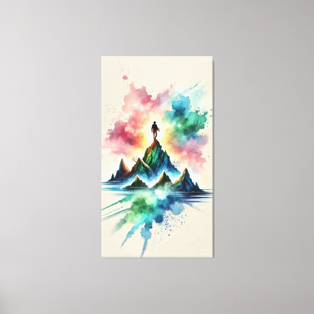 Triumphant Soul - A Mystic Cliff Journey Canvas Print (Front)