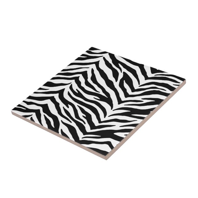 Trivet Tile-Zebra Print (Side)