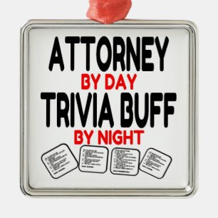 Trivia Buff Attorney Metal Tree Decoration