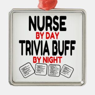 Trivia Buff Nurse Metal Tree Decoration