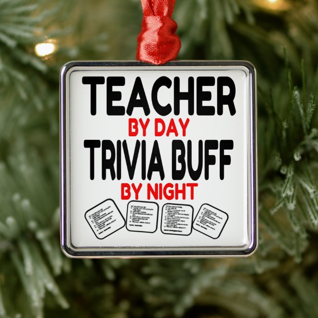 Trivia Buff Teacher Metal Tree Decoration (Tree)