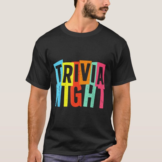 Trivia Night Art For Men Women Trivia Host Trivia  T-Shirt (Front)