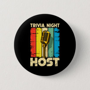 Trivia Night Host Quiz Game Entertainer Moderator  6 Cm Round Badge
