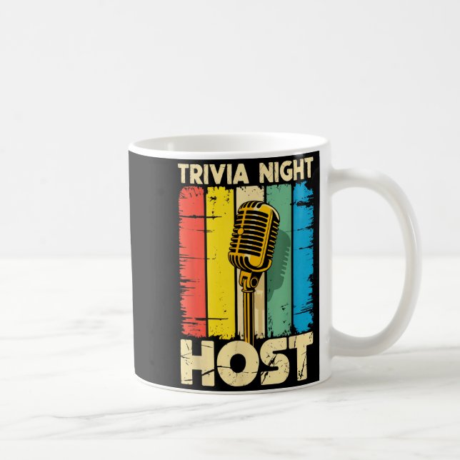 Trivia Night Host Quiz Game Entertainer Moderator  Coffee Mug (Right)