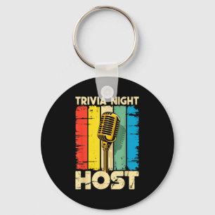 Trivia Night Host Quiz Game Entertainer Moderator Key Ring