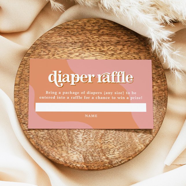 TRIXIE Retro 70's Pink & Orange Diaper Raffle Card (Creator Uploaded)