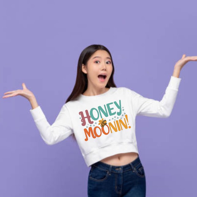 TRIXIE Retro 70's Themed Honeymoonin' Bride Sweatshirt (Creator Uploaded)