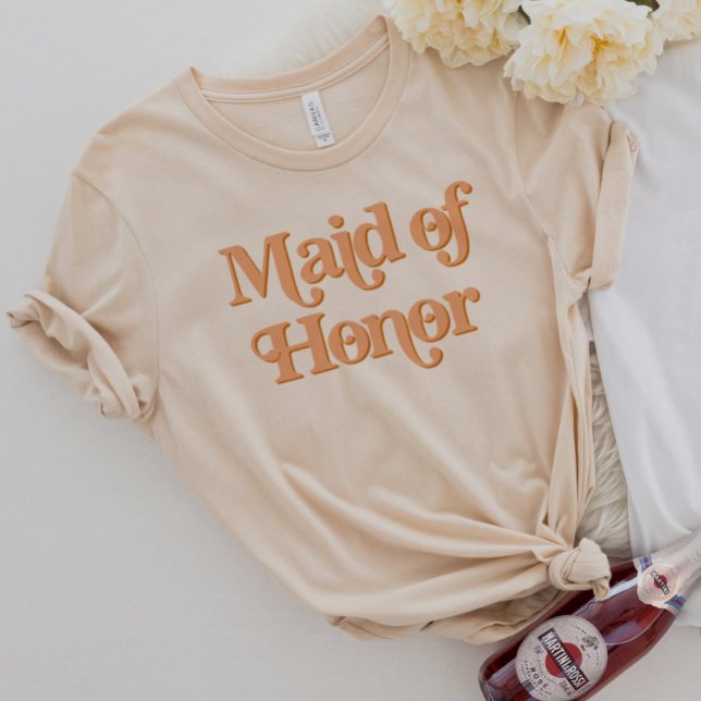 TRIXIE Retro 70's Themed Maid of Honour T-Shirt (Creator Uploaded)