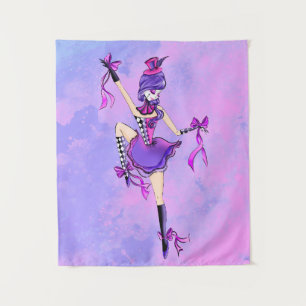Trixie the Clown - Pink Clouds Tapestry