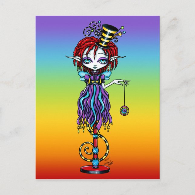 Trixy Pixie Stick Sideshow Circus Fairy Postcard (Front)