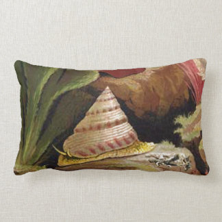 Troca Seashell with Coral Nautical Pillow Designs