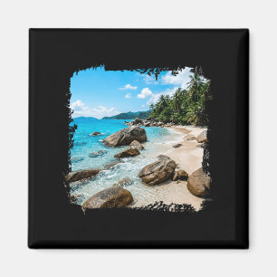 Trocal Beach Rocky Shore Clear Water Island Coast Magnet