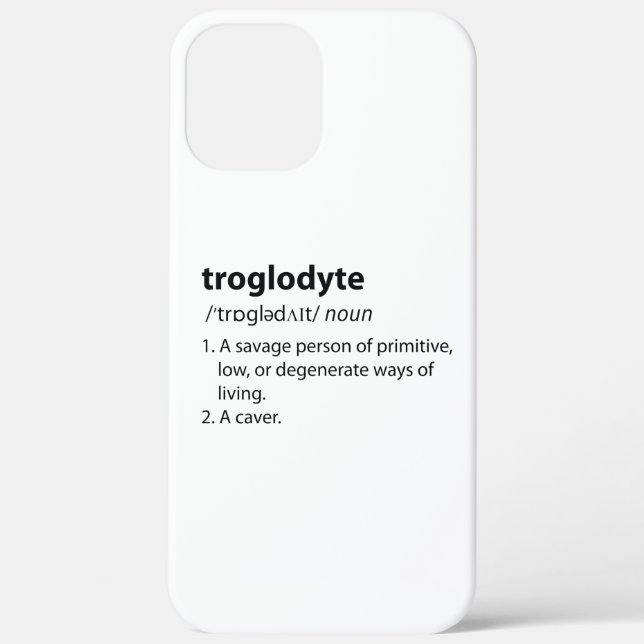 Troglodyte - Funny Definition Caving Speleology Case-Mate iPhone Case (Back)
