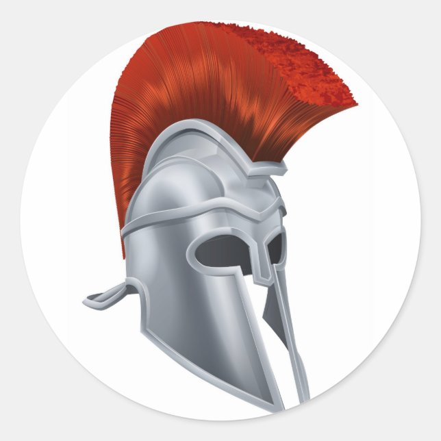 Trojan Helmet Classic Round Sticker (Front)