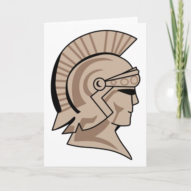 Trojan or Spartan Mascot Card (Front)