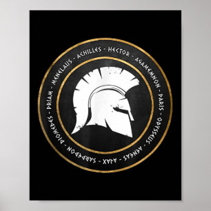 Trojan War Heroes Of Troy And The Achaeans Bronze Poster